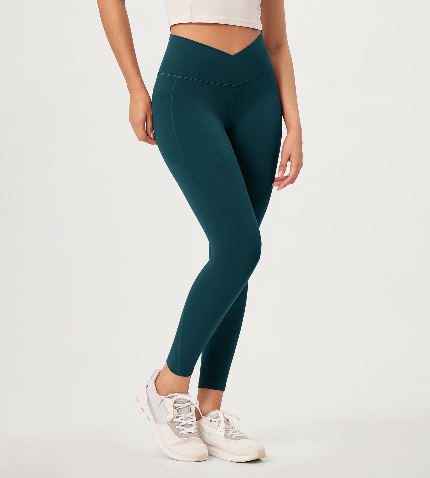 2-Pack 25 ODCLOUD Crossover Lounge Yoga Waist Leggings with Pockets - ododos