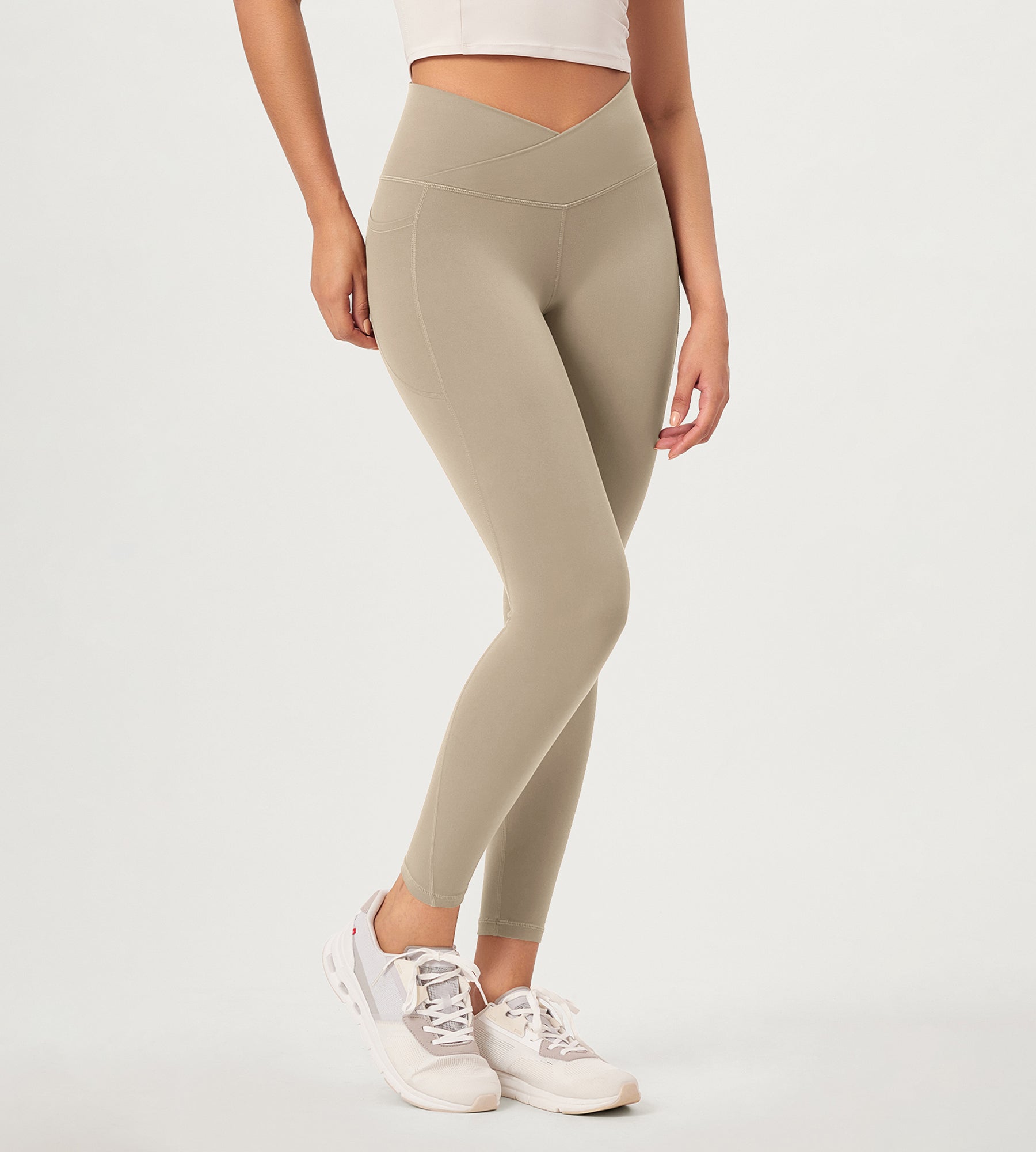 2-Pack 25 ODCLOUD Crossover Lounge Yoga Waist Leggings with Pockets - ododos