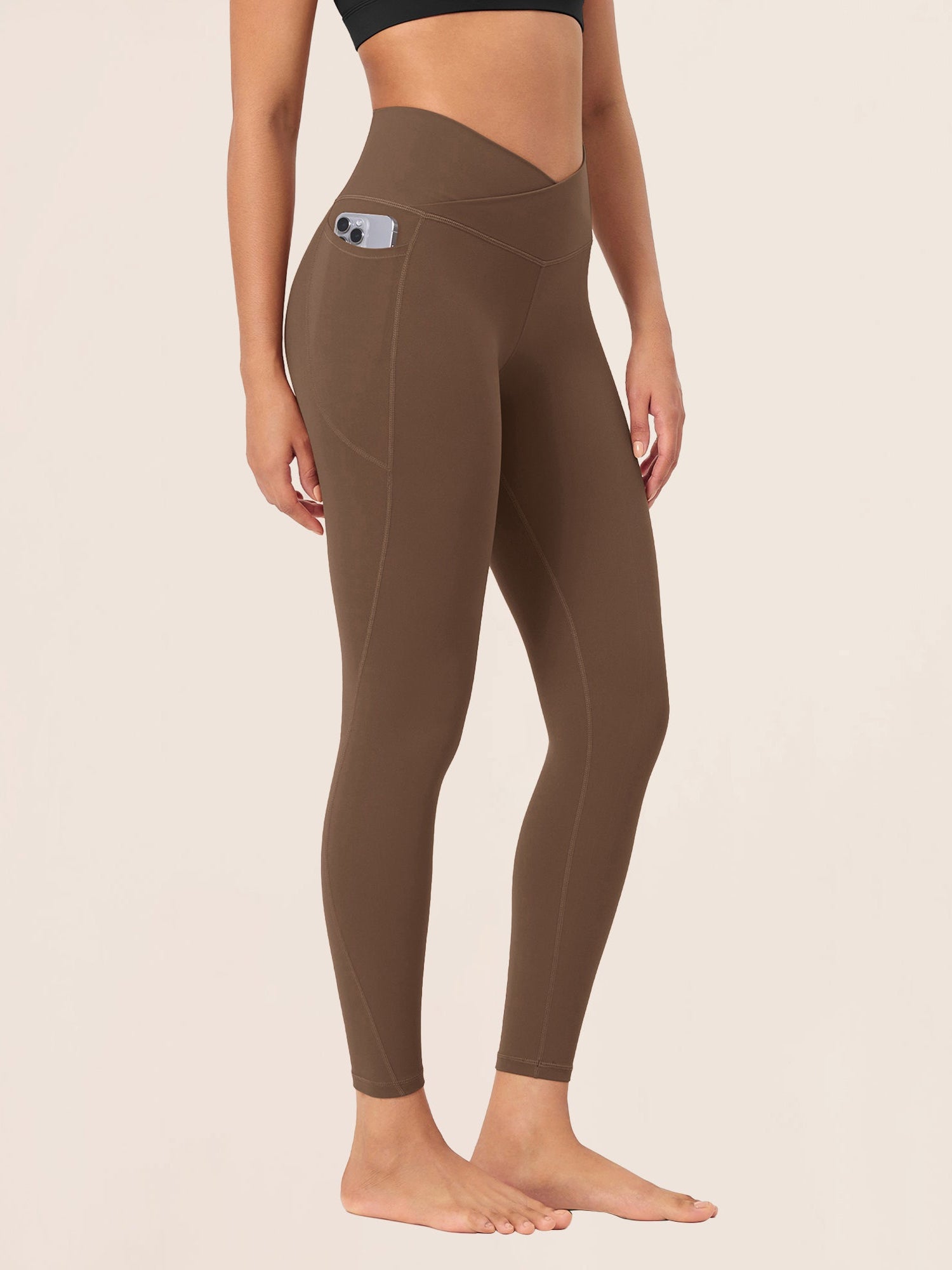 25 ODCLOUD Crossover Lounge Yoga Waist Leggings with Pockets - ododos