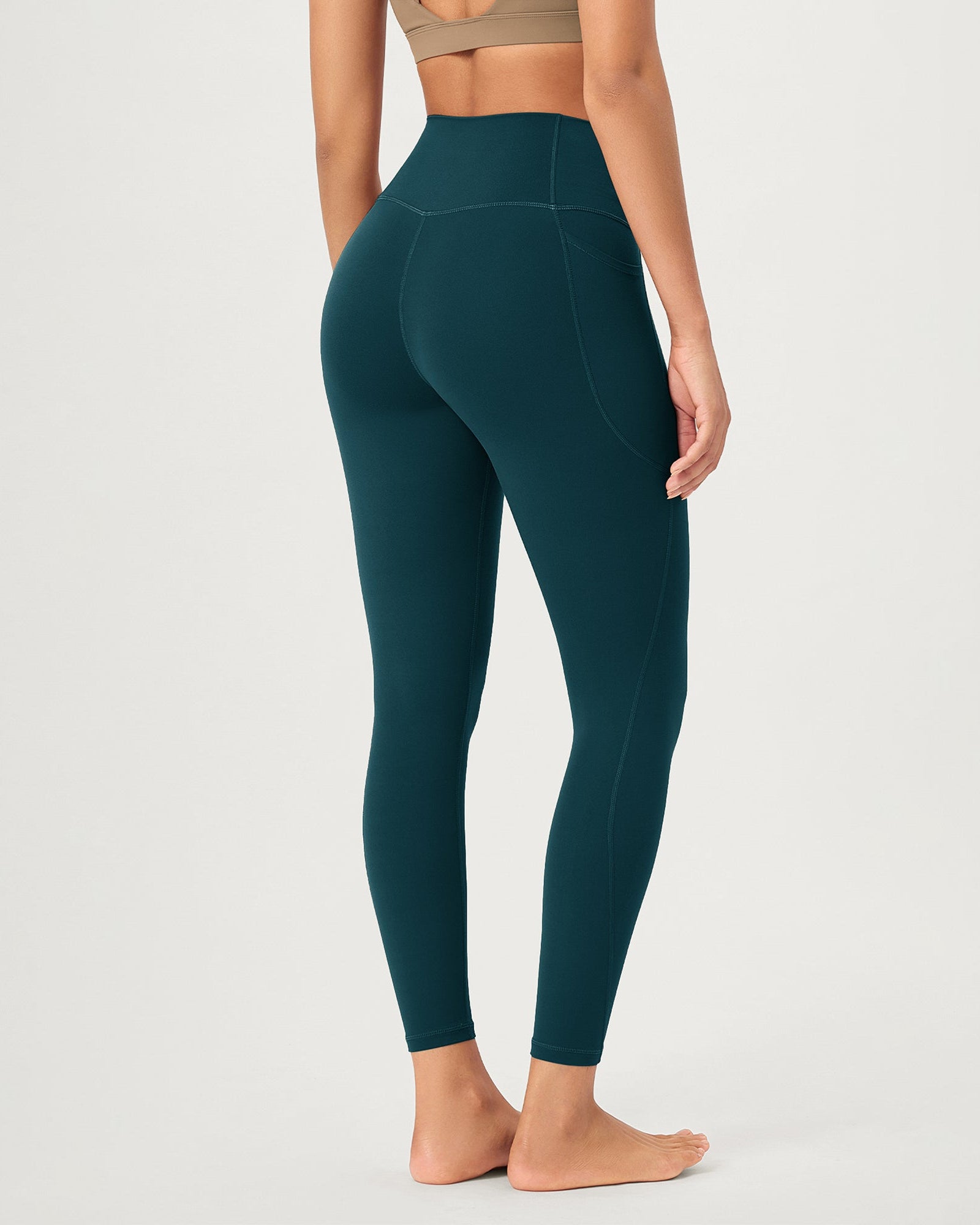 25 ODCLOUD Crossover Lounge Yoga Waist Leggings with Pockets - ododos