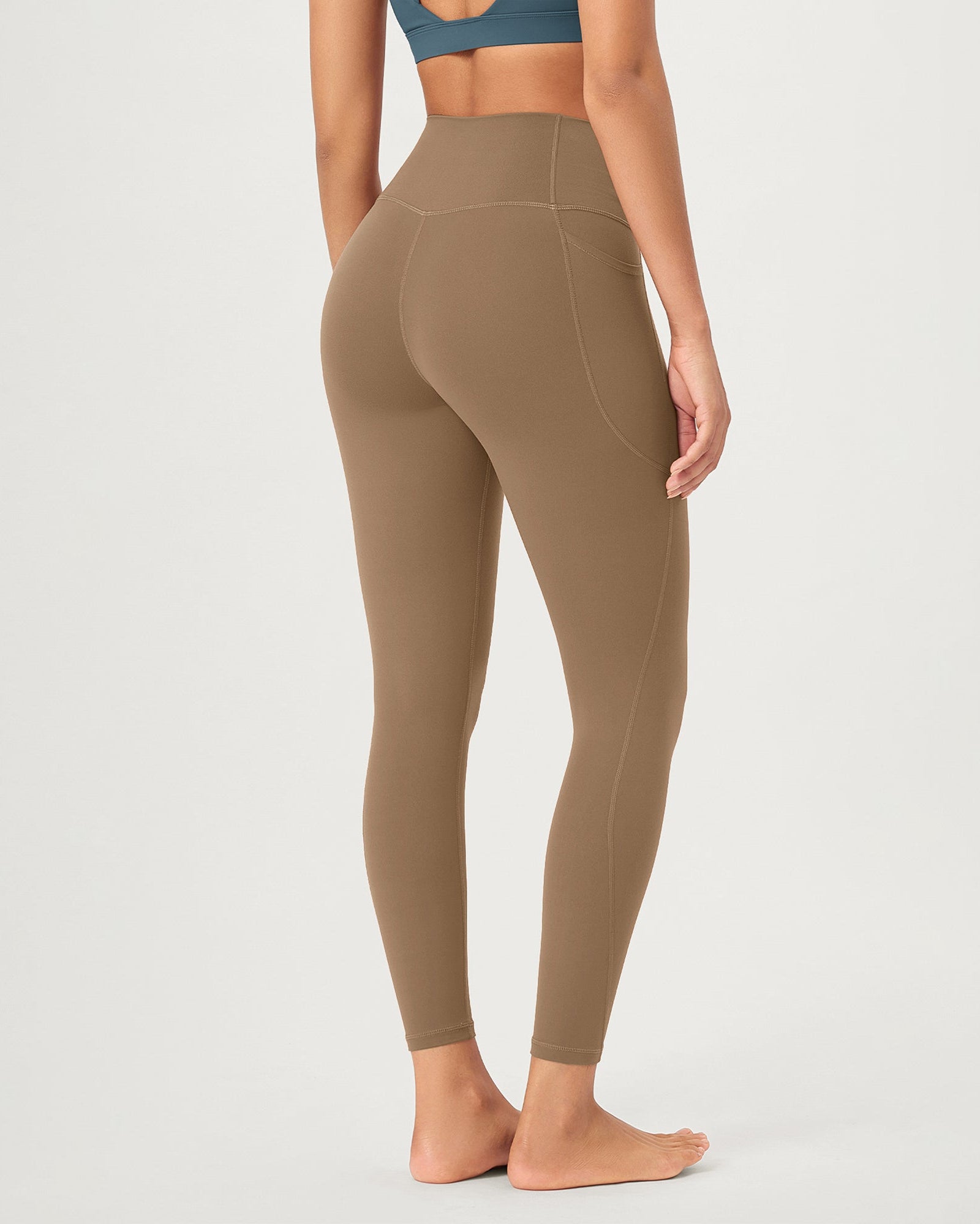 25 ODCLOUD Crossover Lounge Yoga Waist Leggings with Pockets - ododos