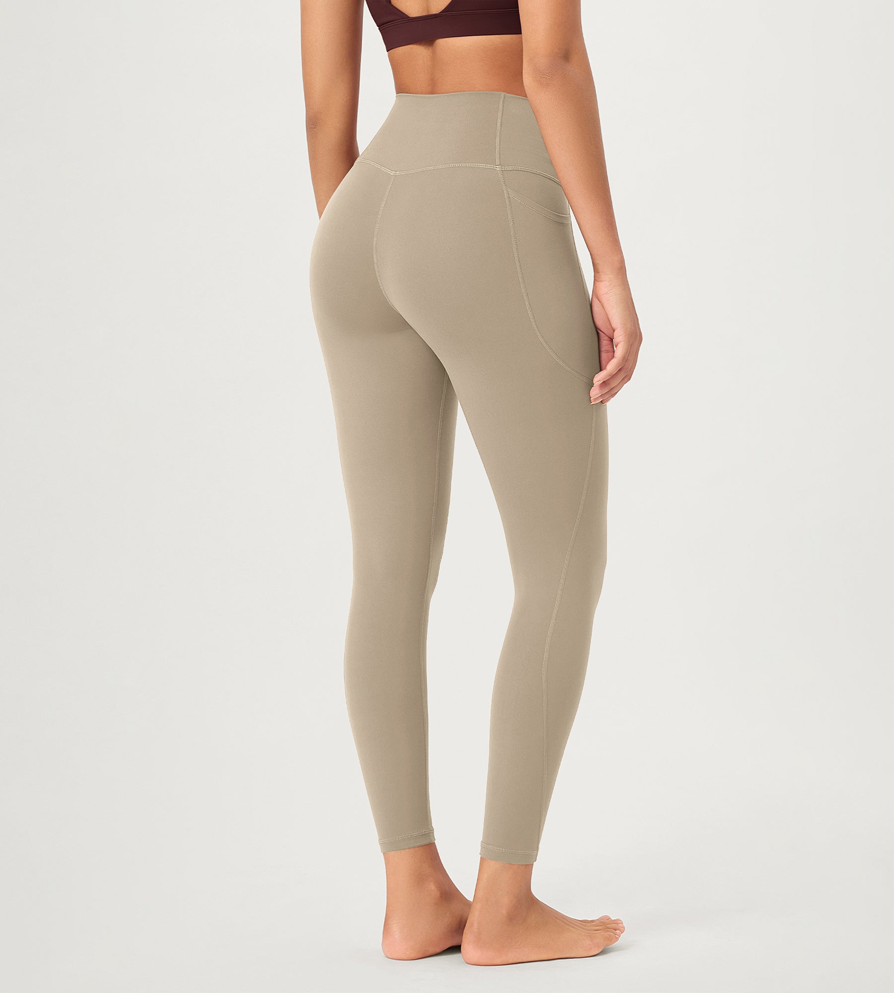 25 ODCLOUD Crossover Lounge Yoga Waist Leggings with Pockets - ododos