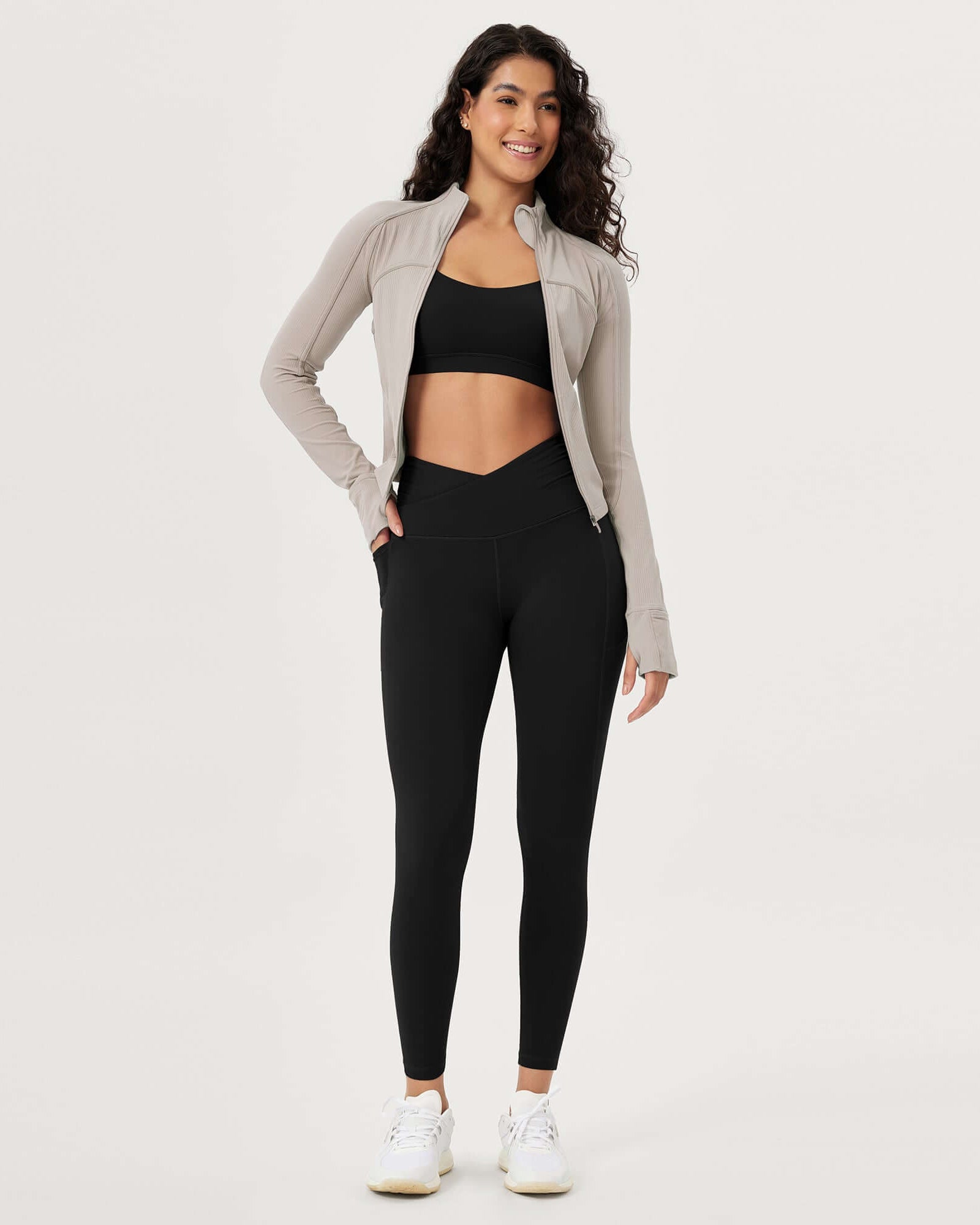 25 / 28 Gathered Crossover Lounge Yoga Leggings with Pockets - ododos