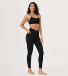 25 / 28 Gathered Crossover Lounge Yoga Leggings with Pockets - ododos