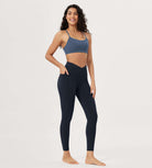 25 / 28 Gathered Crossover Lounge Yoga Leggings with Pockets - ododos