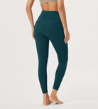 25 / 28 Gathered Crossover Lounge Yoga Leggings with Pockets - ododos