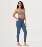 25 / 28 Gathered Crossover Lounge Yoga Leggings with Pockets - ododos