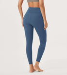 25 / 28 Gathered Crossover Lounge Yoga Leggings with Pockets - ododos