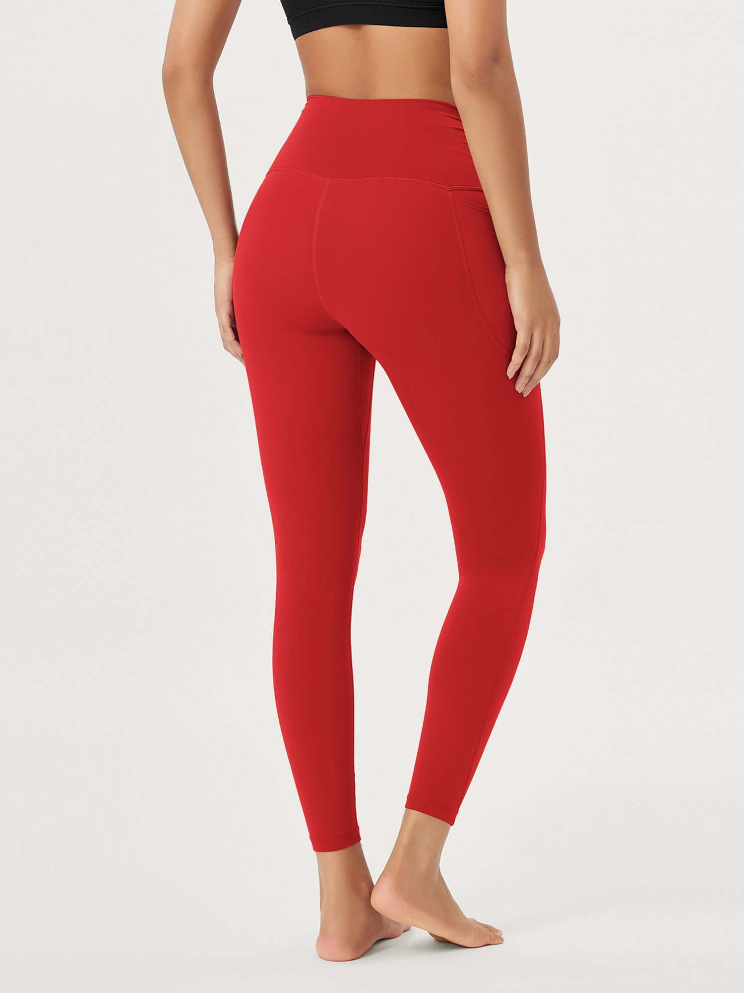 25 / 28 Gathered Crossover Lounge Yoga Leggings with Pockets - ododos