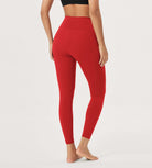 25 / 28 Gathered Crossover Lounge Yoga Leggings with Pockets - ododos