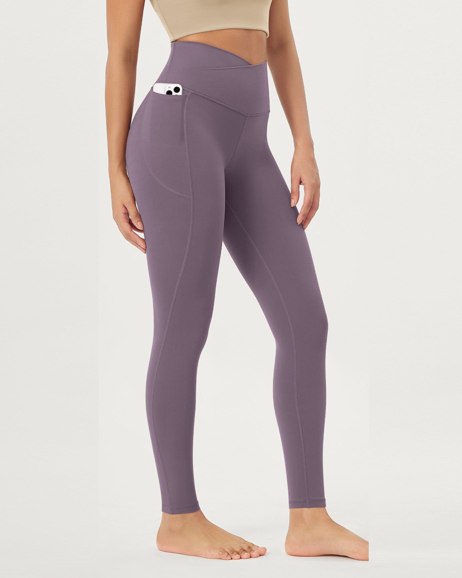28 Crossover V High Wasit Lounge Leggings with Pockets - ododos