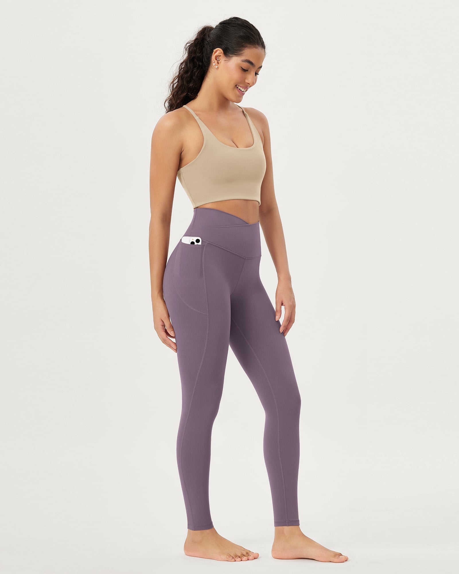 28 Crossover V High Wasit Lounge Leggings with Pockets - ododos