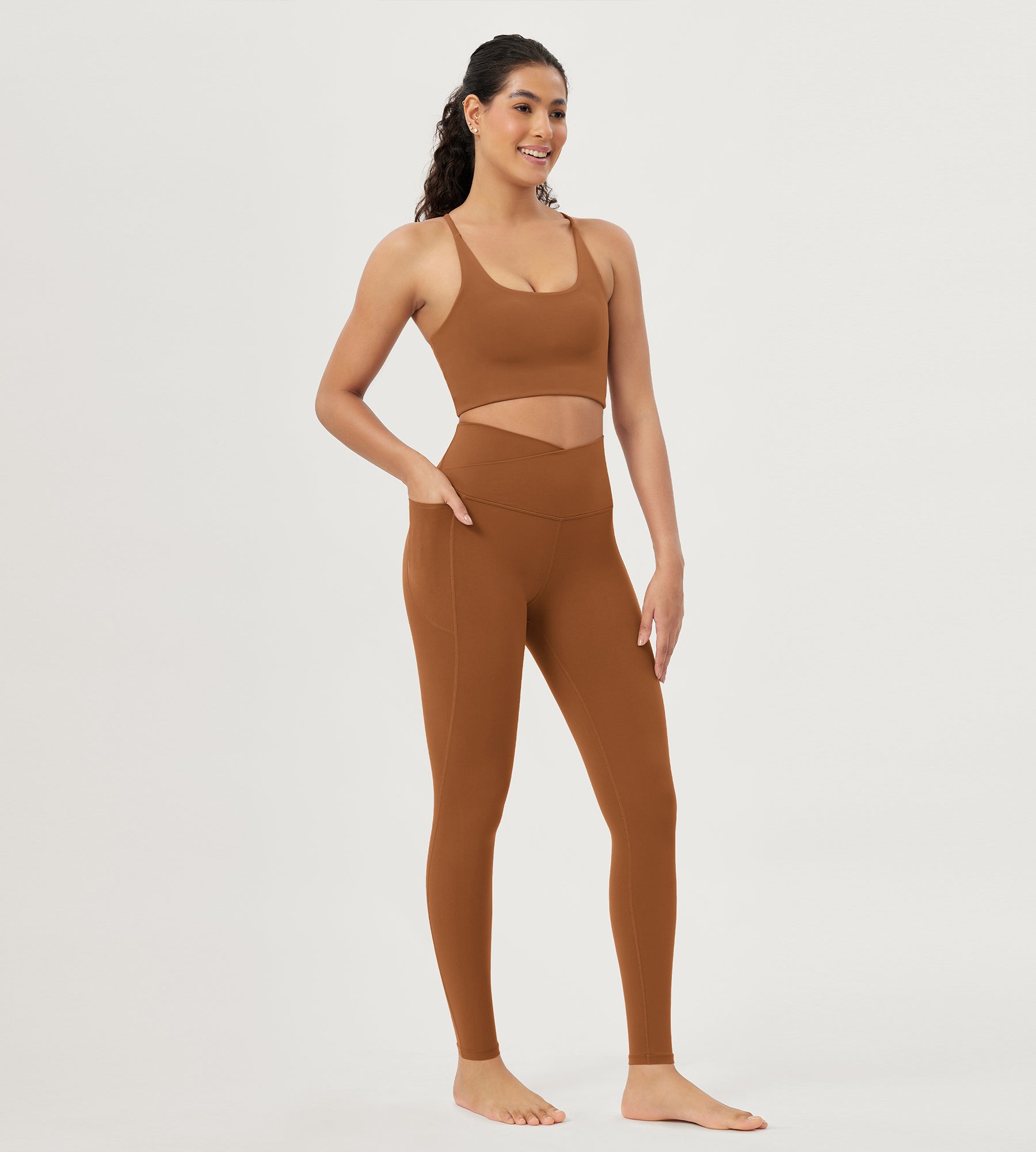 28 Crossover V High Wasit Lounge Leggings with Pockets - ododos