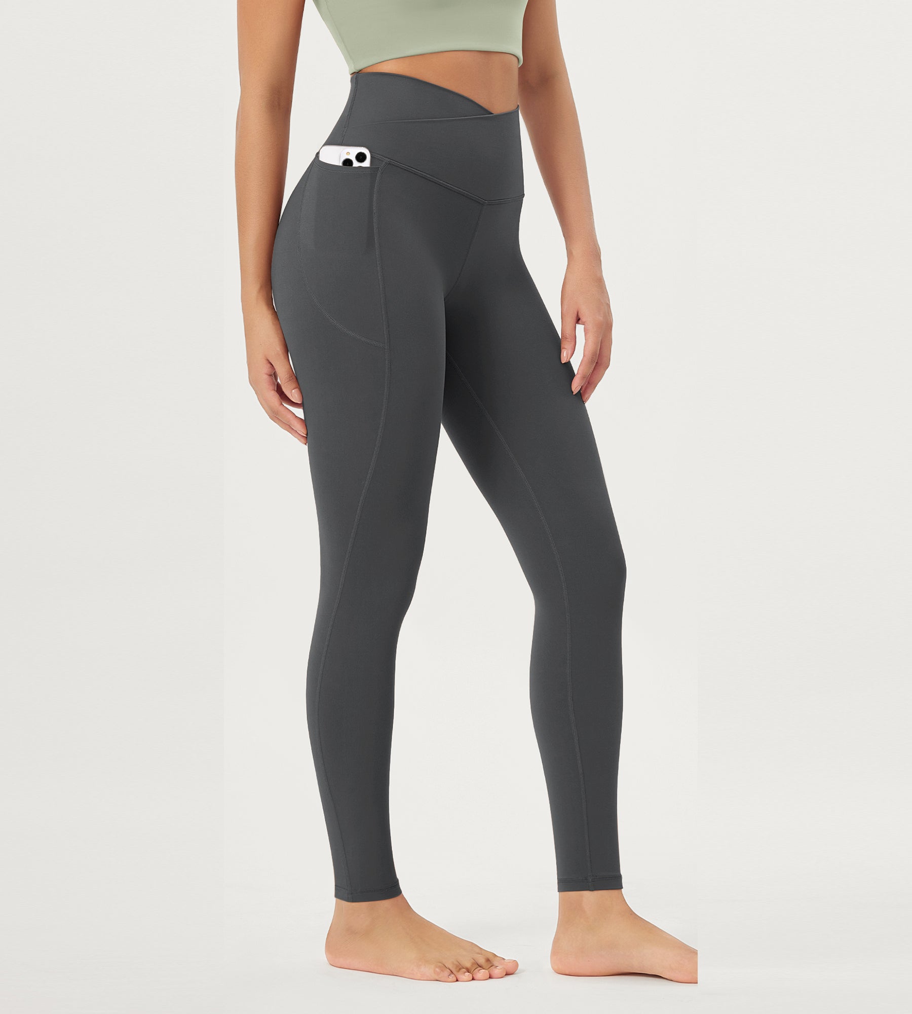 28 Crossover V High Wasit Lounge Leggings with Pockets - ododos