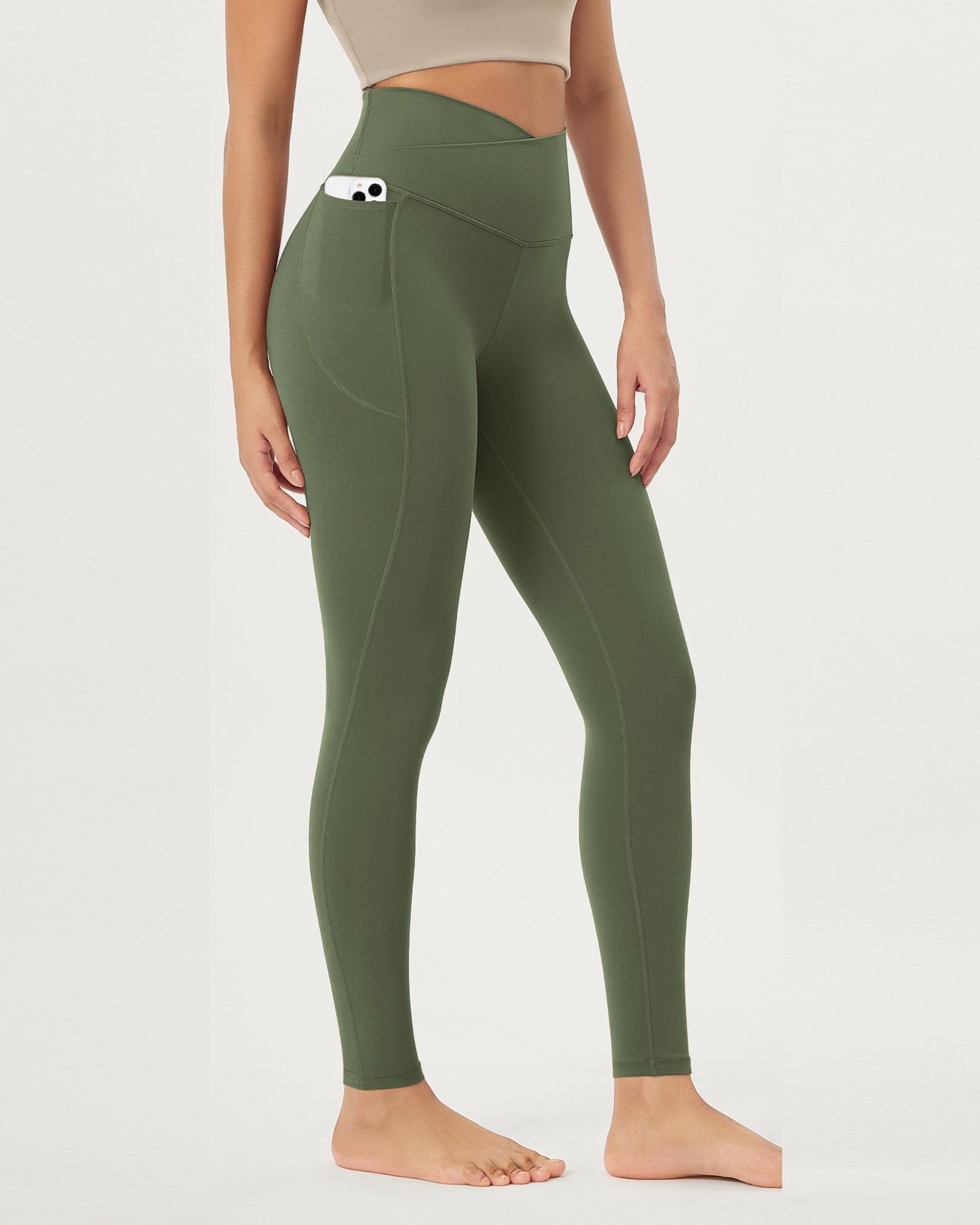 28 Crossover V High Wasit Lounge Leggings with Pockets - ododos