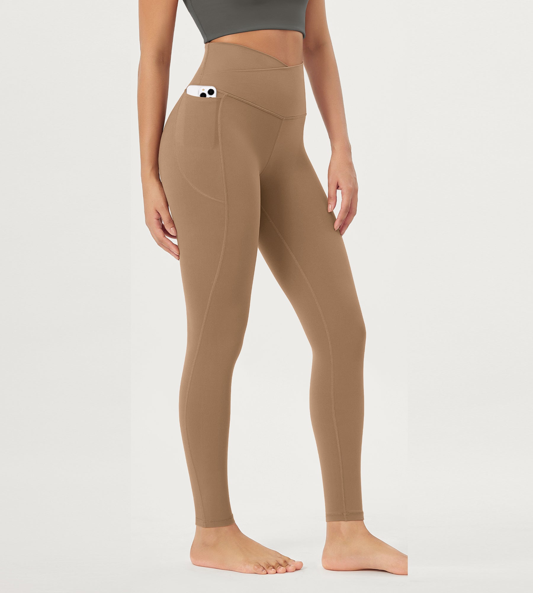 28 Crossover V High Wasit Lounge Leggings with Pockets - ododos
