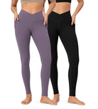2-Pack 28 ODCLOUD Crossover Lounge Yoga Waist Leggings with Pockets - ododos