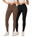 2-Pack 28 ODCLOUD Crossover Lounge Yoga Waist Leggings with Pockets - ododos