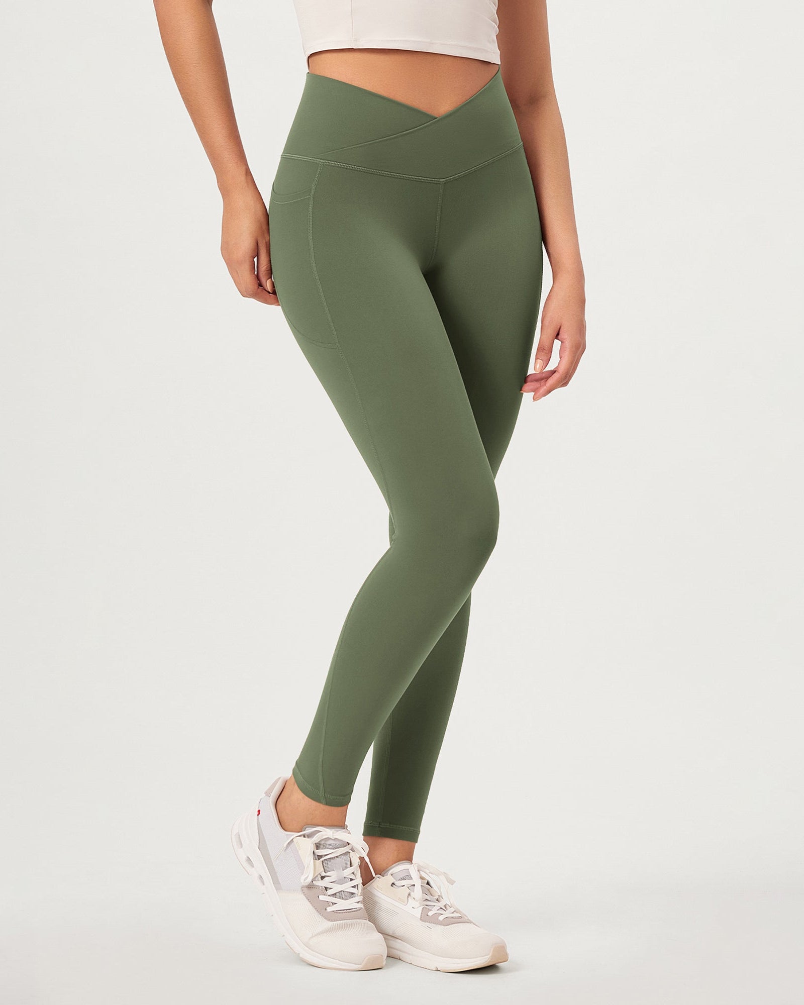 2-Pack 28 ODCLOUD Crossover Lounge Yoga Waist Leggings with Pockets - ododos