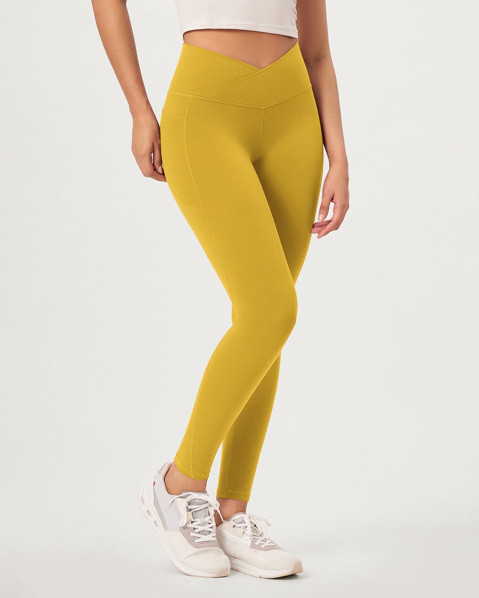 2-Pack 28 ODCLOUD Crossover Lounge Yoga Waist Leggings with Pockets - ododos