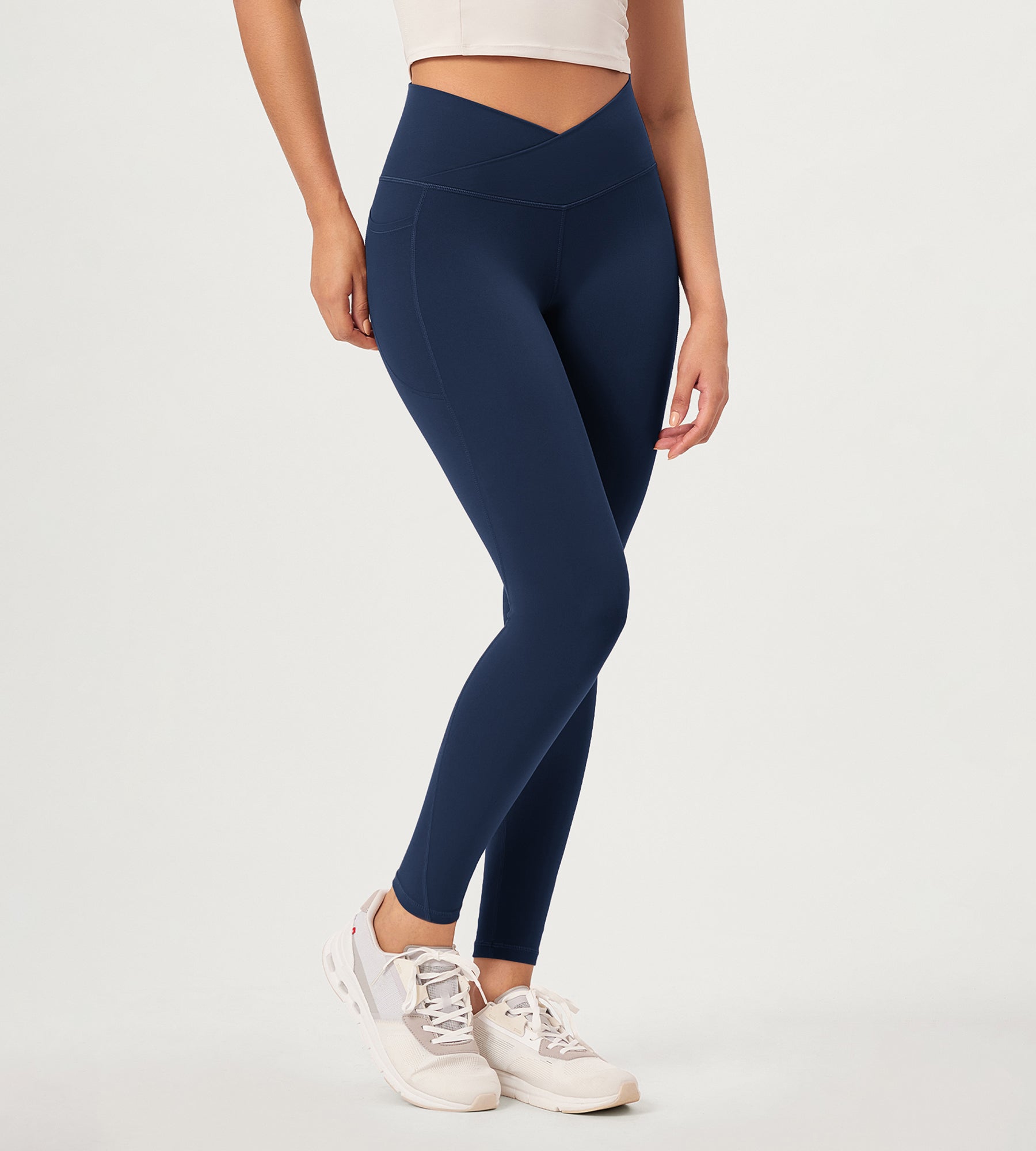 2-Pack 28 ODCLOUD Crossover Lounge Yoga Waist Leggings with Pockets - ododos