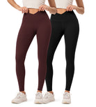 2-Pack 28 ODCLOUD Crossover Lounge Yoga Waist Leggings with Pockets - ododos