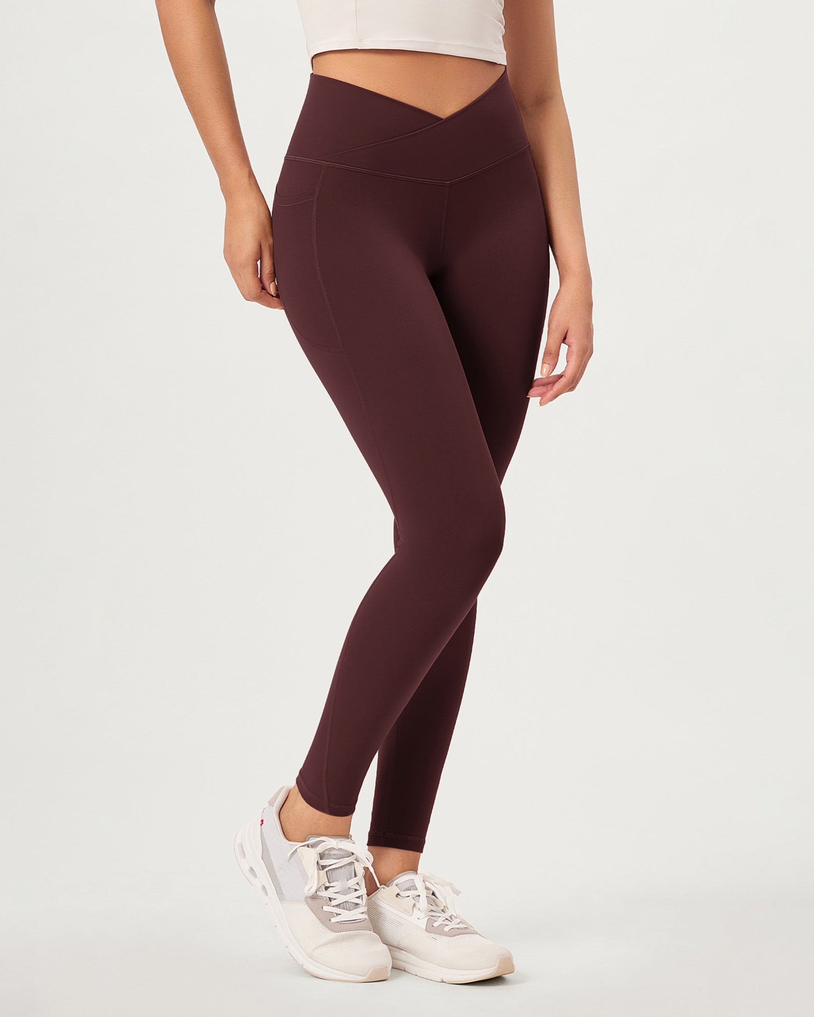 2-Pack 28 ODCLOUD Crossover Lounge Yoga Waist Leggings with Pockets - ododos