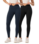 2-Pack 28 ODCLOUD Crossover Lounge Yoga Waist Leggings with Pockets - ododos