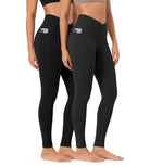 2-Pack 28 ODCLOUD Crossover Lounge Yoga Waist Leggings with Pockets - ododos
