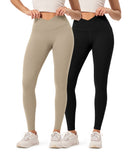 2-Pack 28 ODCLOUD Crossover Lounge Yoga Waist Leggings with Pockets - ododos