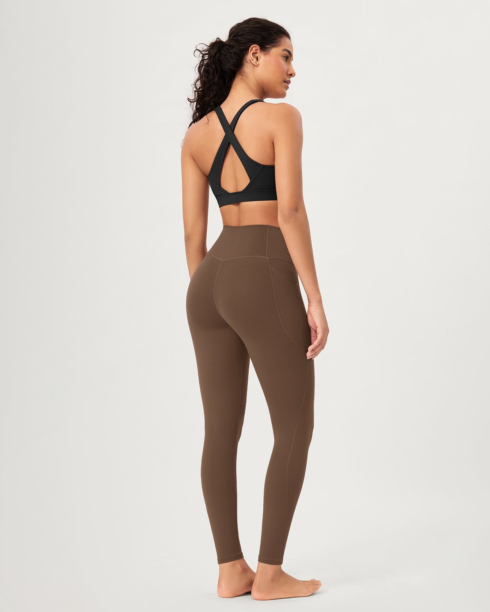 28 ODCLOUD Crossover Lounge Yoga Waist Leggings with Pockets - ododos