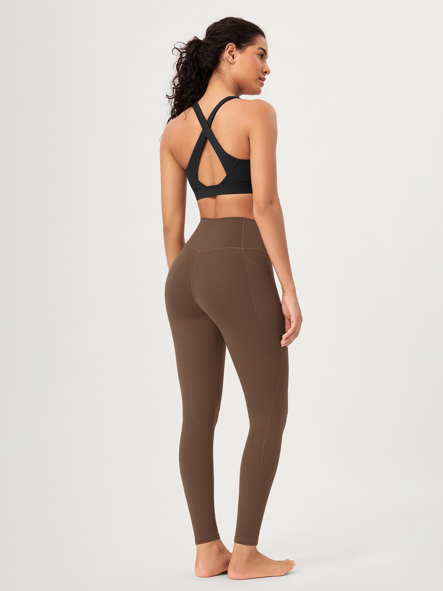 28 ODCLOUD Crossover Lounge Yoga Waist Leggings with Pockets - ododos