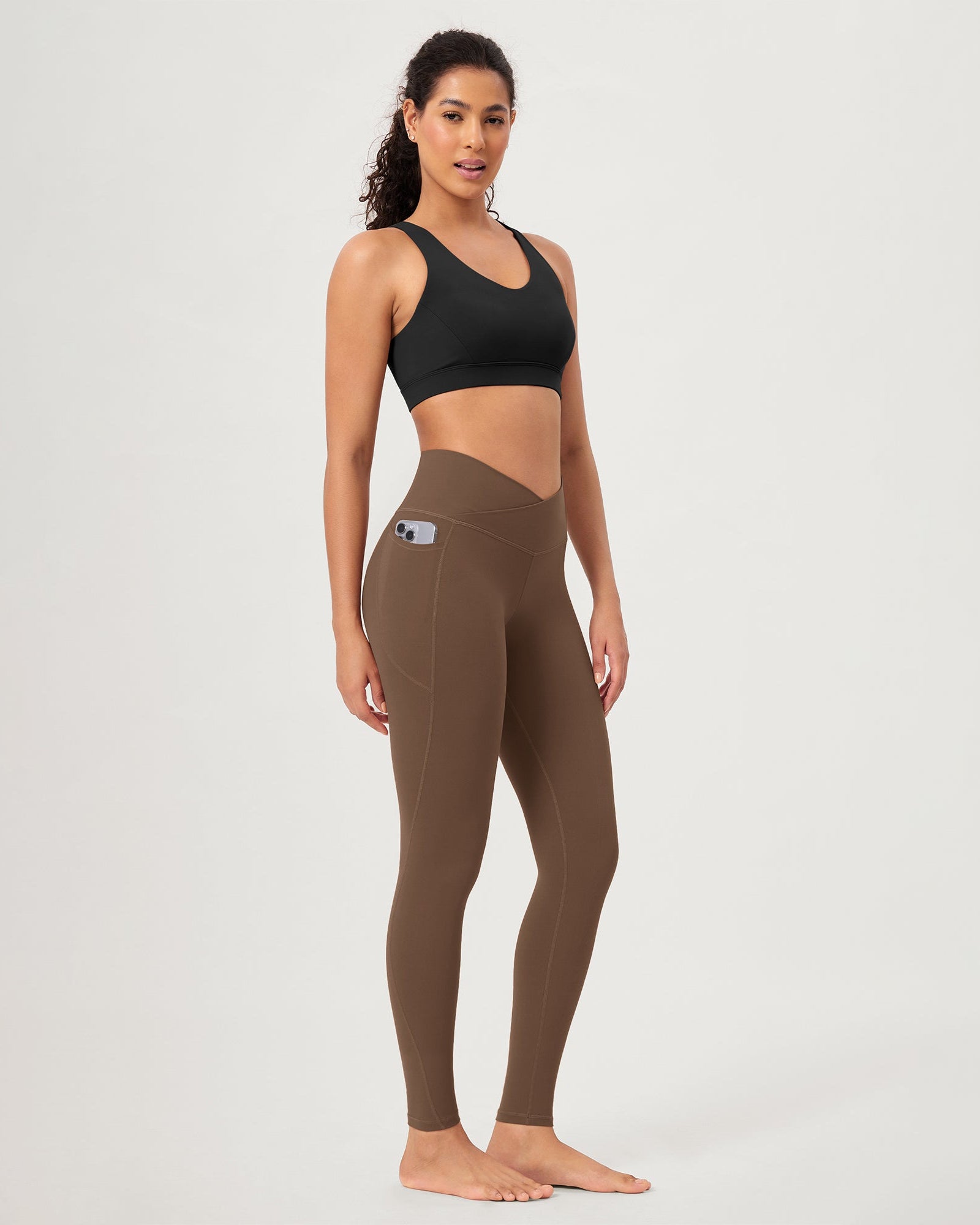 28 ODCLOUD Crossover Lounge Yoga Waist Leggings with Pockets - ododos