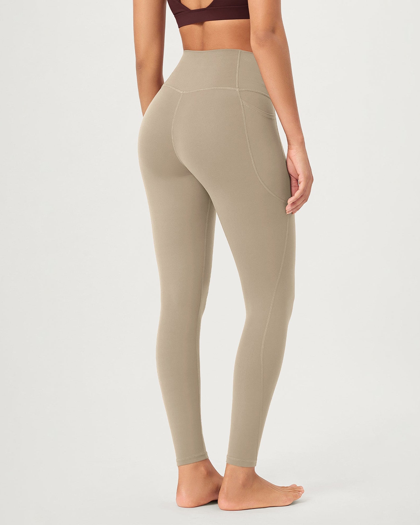 28 ODCLOUD Crossover Lounge Yoga Waist Leggings with Pockets - ododos