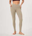 28 ODCLOUD Crossover Lounge Yoga Waist Leggings with Pockets - ododos