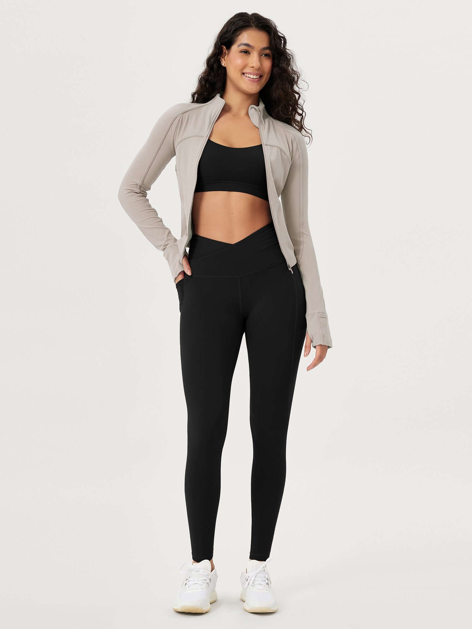 25 / 28 Gathered Crossover Lounge Yoga Leggings with Pockets - ododos