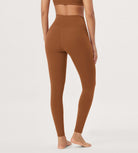 25 / 28 Gathered Crossover Lounge Yoga Leggings with Pockets - ododos