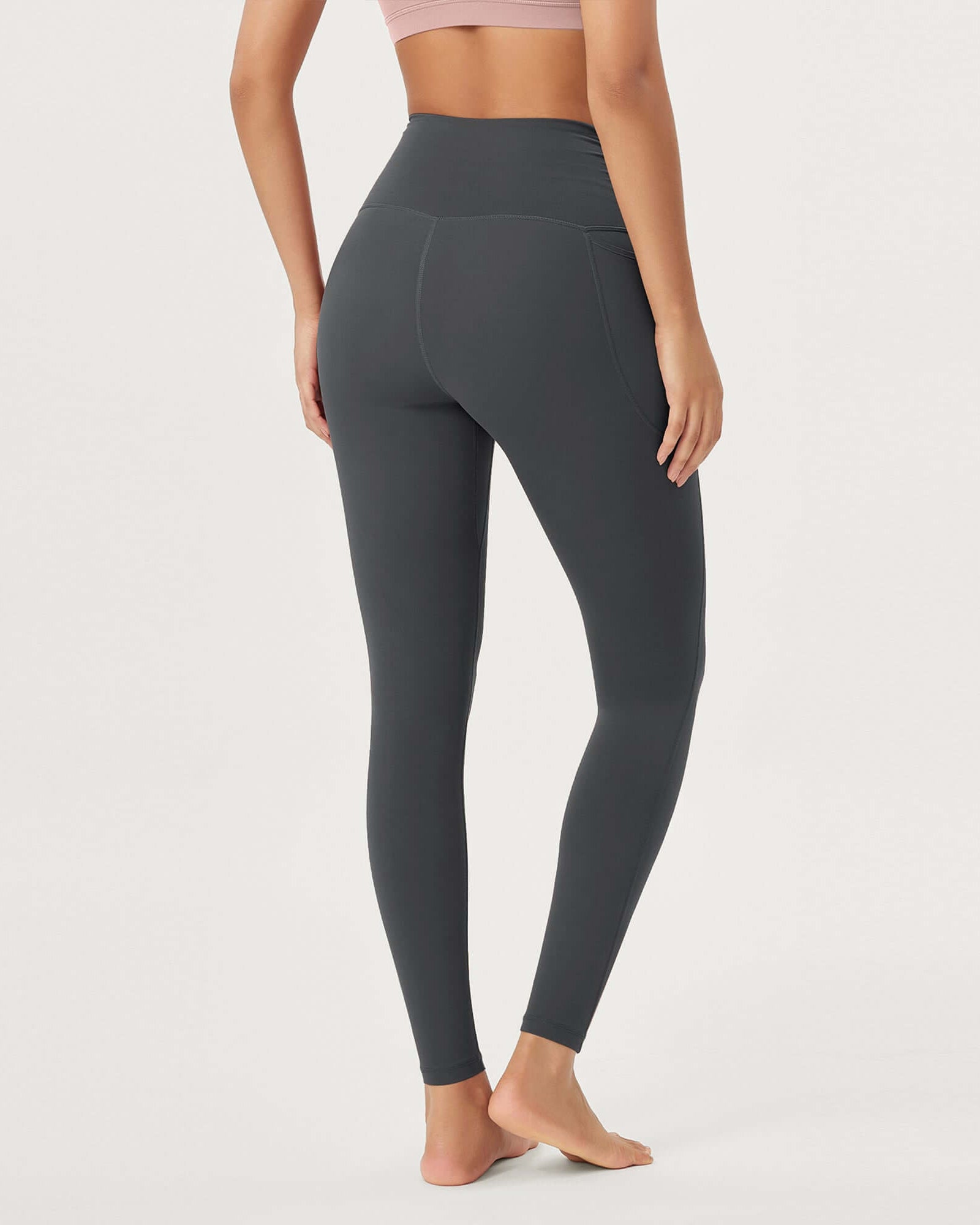 25 / 28 Gathered Crossover Lounge Yoga Leggings with Pockets - ododos