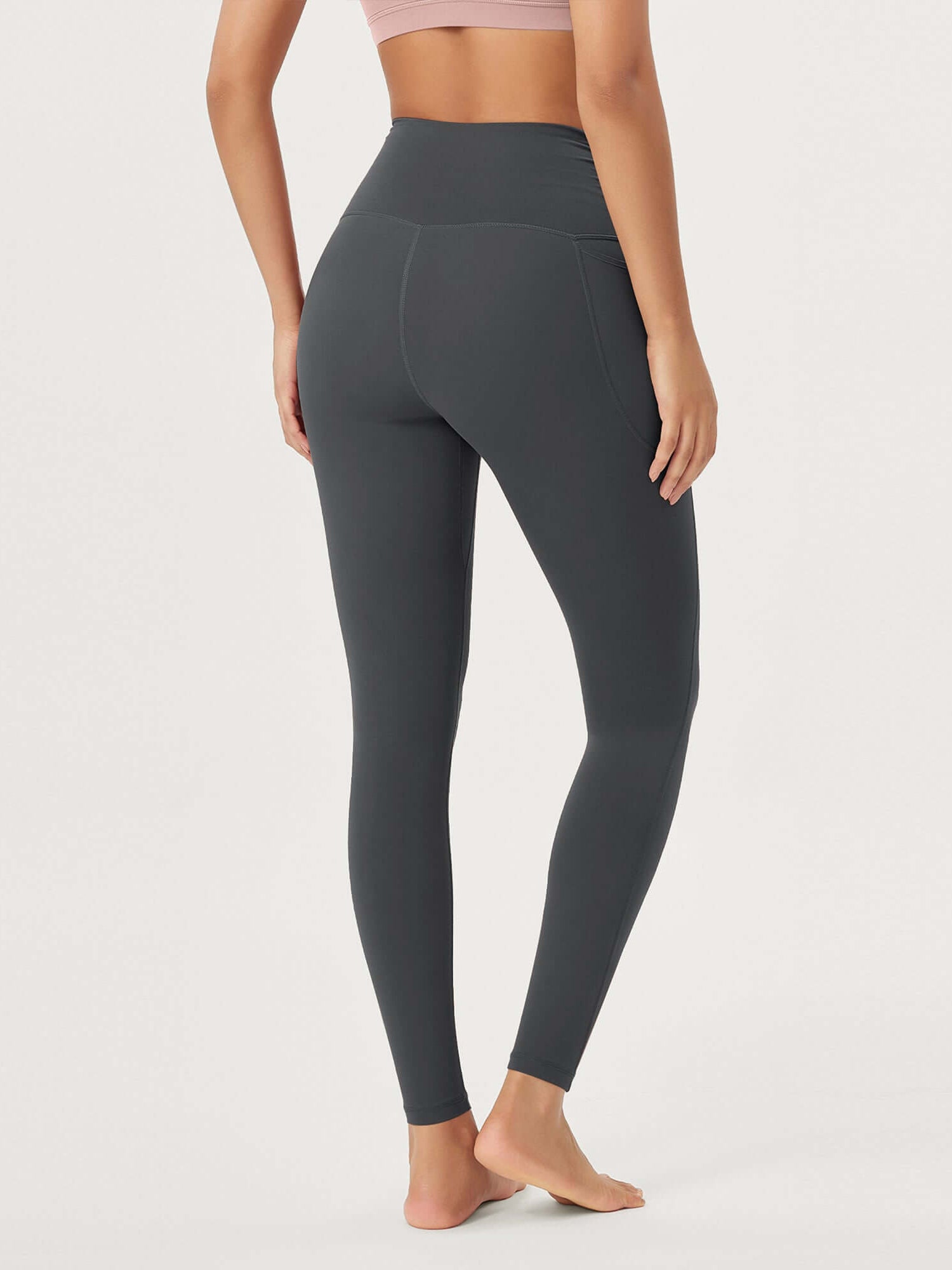 25 / 28 Gathered Crossover Lounge Yoga Leggings with Pockets - ododos