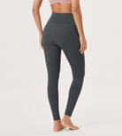 25 / 28 Gathered Crossover Lounge Yoga Leggings with Pockets - ododos