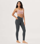 25 / 28 Gathered Crossover Lounge Yoga Leggings with Pockets - ododos