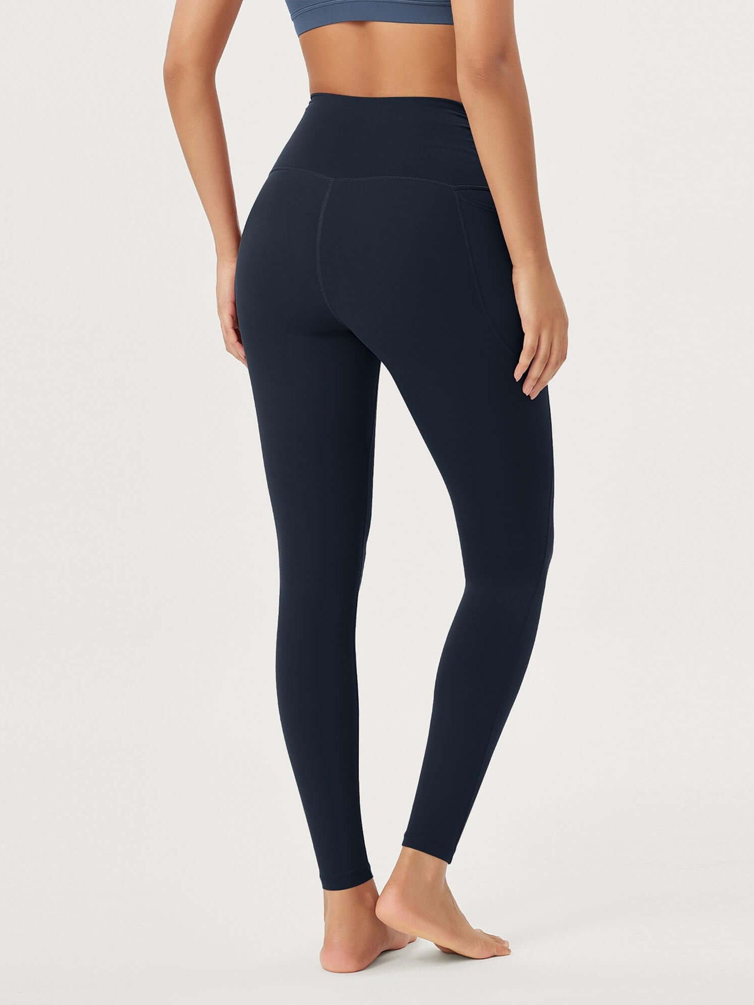 25 / 28 Gathered Crossover Lounge Yoga Leggings with Pockets - ododos