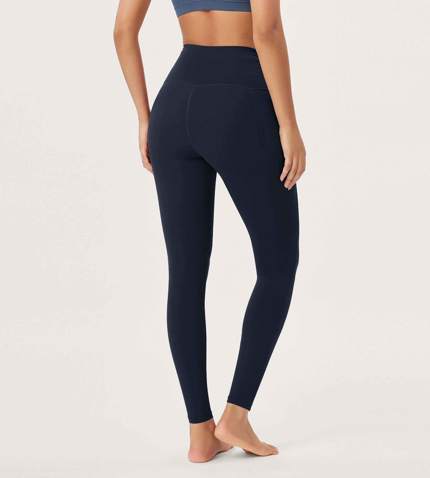 25 / 28 Gathered Crossover Lounge Yoga Leggings with Pockets - ododos