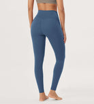 25 / 28 Gathered Crossover Lounge Yoga Leggings with Pockets - ododos