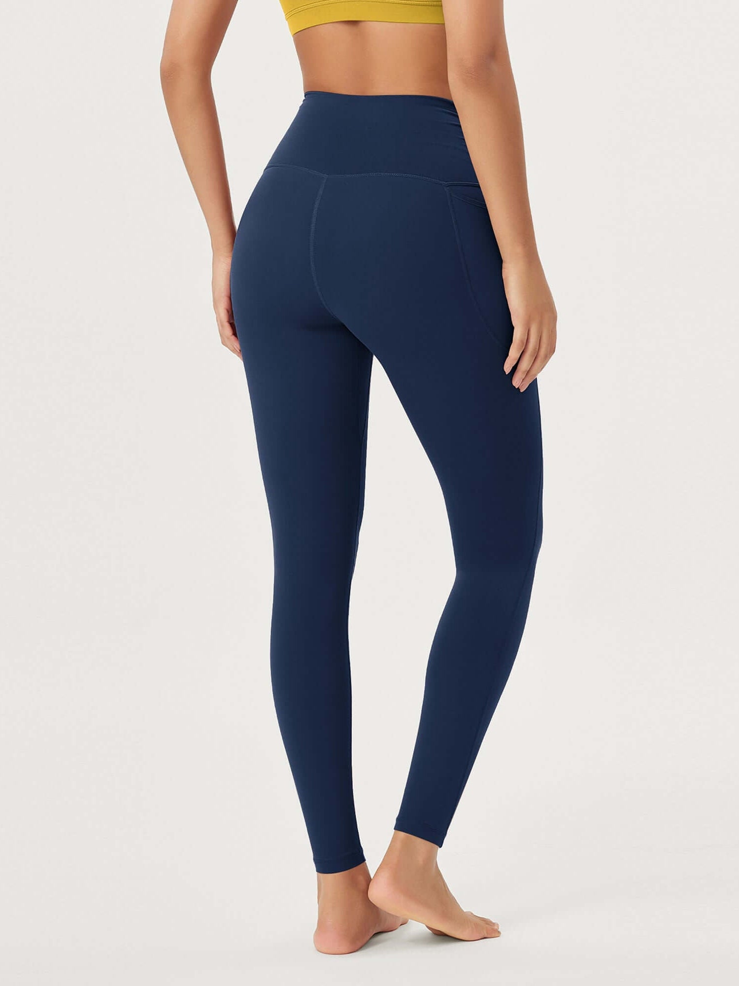 25 / 28 Gathered Crossover Lounge Yoga Leggings with Pockets - ododos