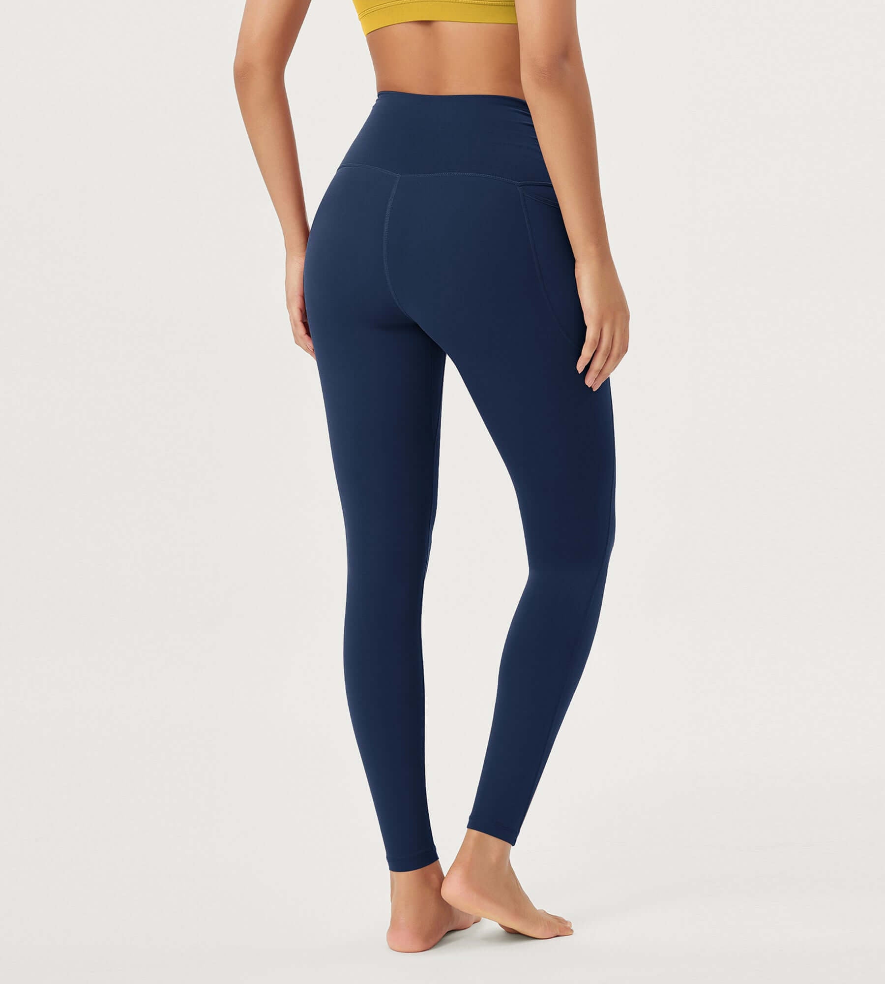 25 / 28 Gathered Crossover Lounge Yoga Leggings with Pockets - ododos