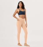 25 / 28 Gathered Crossover Lounge Yoga Leggings with Pockets - ododos