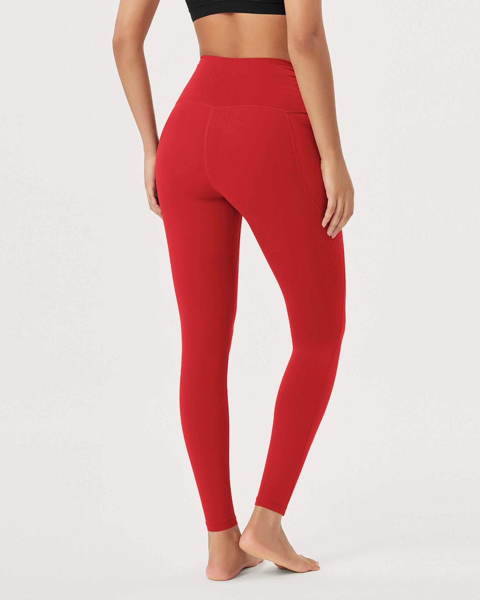 25 / 28 Gathered Crossover Lounge Yoga Leggings with Pockets - ododos