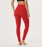 25 / 28 Gathered Crossover Lounge Yoga Leggings with Pockets - ododos