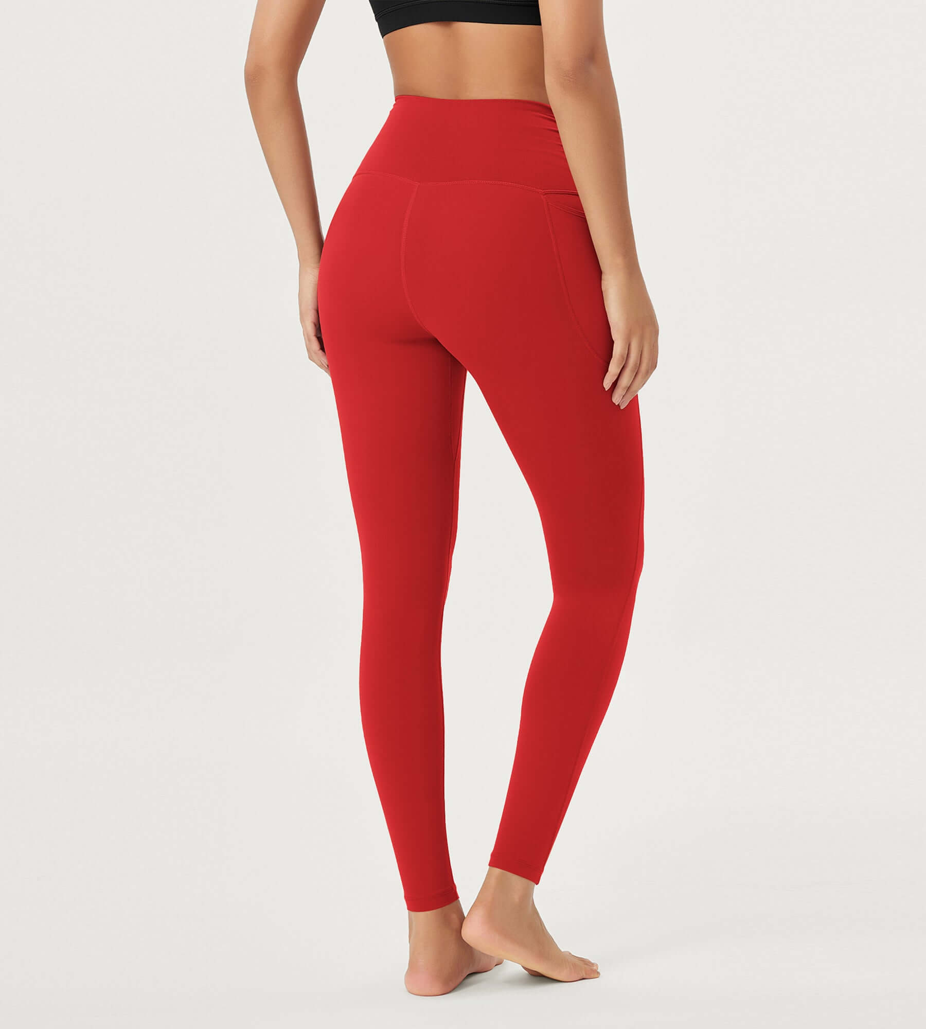 25 / 28 Gathered Crossover Lounge Yoga Leggings with Pockets - ododos